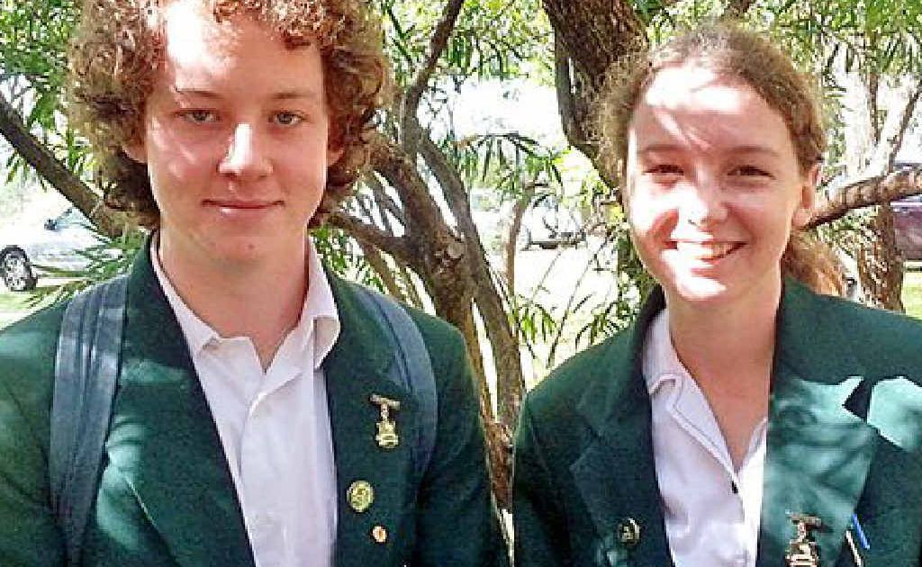 HIGH LIGHT: Kadina High school captains Taylor McBeath and Vienna Barker. HIGH LIGHT: Kadina High school captains Taylor McBeath and Vienna Barker.